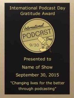 Win the International Podcast Day Gratitude Award